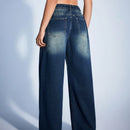 Forever 21 Jeans De Pierna Recta Con Bolsillo En Diagonal
