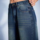Forever 21 Jeans De Pierna Recta Con Bolsillo En Diagonal
