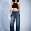 Forever 21 Jeans De Pierna Recta Con Bolsillo En Diagonal