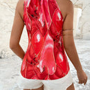 VCAY Top De Cuello Halter Con Estampado De Marmol
