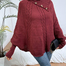 LUNE Sueter Tipo Capa Con Cuello Irregular Para Mujer
