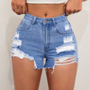 Shorts De Mezclilla Desgastados Para Mujer