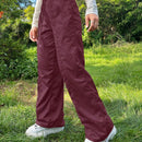 Pantalones plisados con cordon para mujer