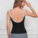 Frenchy Top De Camisola Para Mujer Con Ribete De Bloque De Color