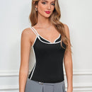 Frenchy Top De Camisola Para Mujer Con Ribete De Bloque De Color