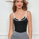 Frenchy Top De Camisola Para Mujer Con Ribete De Bloque De Color
