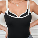Frenchy Top De Camisola Para Mujer Con Ribete De Bloque De Color