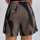 Essnce Shorts Estampados De Cintura Alta Para Mujer