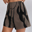 Essnce Shorts Estampados De Cintura Alta Para Mujer