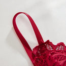 Conjunto De Ropa Interior De 6 Piezas Con Encaje Y Patrones De Alfabeto, Conjunto De Lenceria