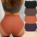Finetoo set de 5 calzoncillos de mujer de unicolor, comodos y sin costuras
