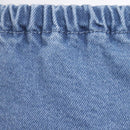 Haute Falda De Denim Con Capas, Hebilla Y Caida