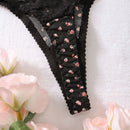Tangas Estampadas De Flores Pequenas Para Mujer (3 Piezas)