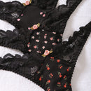 Tangas Estampadas De Flores Pequenas Para Mujer (3 Piezas)