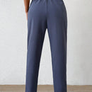 Prive Pantalones Conicos De Cintura Alta Con Bolsillos Para Mujer