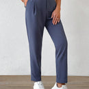 Prive Pantalones Conicos De Cintura Alta Con Bolsillos Para Mujer