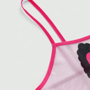 ROMWE Kawaii Conjunto De Ropa Interior Con Diseno De Bloques De Color, Letras Y Estrellas En Impresion De Caricatura