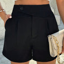 Essnce Shorts De Corte Holgado Para Mujer Con Detalle Abrochado