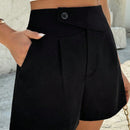 Essnce Shorts De Corte Holgado Para Mujer Con Detalle Abrochado