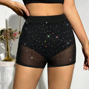 ICON Shorts Ajustados De Malla Brillante Para Mujer