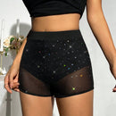 ICON Shorts Ajustados De Malla Brillante Para Mujer