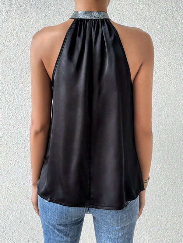 Prive Blusa Sin Mangas Con Cuello Halter
