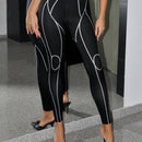 ICON Pantalones Ajustados Con Borde Enrollado De Bloque De Color