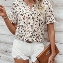 Camisa De Manga Corta Impresa Para Mujer