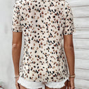 Camisa De Manga Corta Impresa Para Mujer