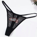 Tangas De Tanga Transpirables Con Estampado De Encaje Y Dibujos Animados Para Mujer