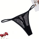 Tangas De Tanga Transpirables Con Estampado De Encaje Y Dibujos Animados Para Mujer