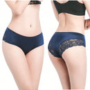 Bragas Triangulares Ultrafinas Sexis Antibacterianas De Encaje Sin Costuras De Cintura Baja De Seda De Hielo De 3 Uds Para Mujer