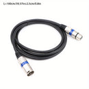 Cable de micrófono XLR macho a hembra de alta calidad I-ZCLIVE – Cable de audio balanceado de 3 pines para KTV, sistemas de sonido, preamplificadores y estaciones de radio, diseño plano duradero con conectores metálicos