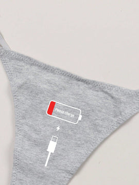 Tanga Sensual Para Mujer Con Estampado De Carga
