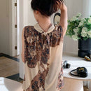 DAZY Blusa De Chifon Con Estampado Floral, Sin Hombros Y Con Cabestrillo