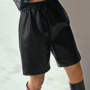 DAZY Shorts De Longitud De Rodilla Sueltos De Ajuste Holgado Con Cintura Elastica Para Mujeres