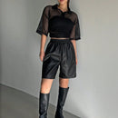 DAZY Shorts De Longitud De Rodilla Sueltos De Ajuste Holgado Con Cintura Elastica Para Mujeres