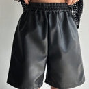 DAZY Shorts De Longitud De Rodilla Sueltos De Ajuste Holgado Con Cintura Elastica Para Mujeres