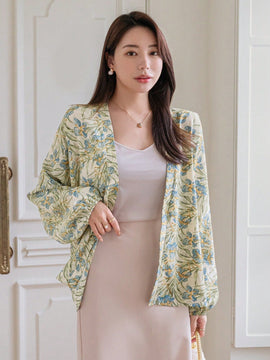DAZY Camisa Floja De Manga Larga Con Estampado Floral Para Mujer