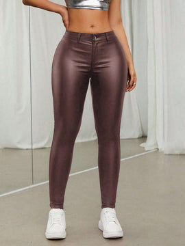 Pantalones ajustados con cremallera
