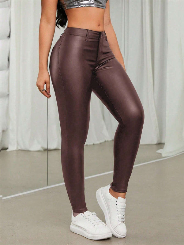 Pantalones ajustados con cremallera