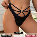 3 Piezas/set Tanga De Malla Con Tiras Delgadas