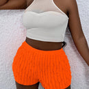 SXY Shorts Ajustados Con Textura Para Mujer