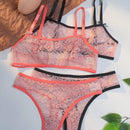 Conjunto De Lenceria De Encaje Para Mujer De 4 Piezas