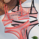 Conjunto De Lenceria De Encaje Para Mujer De 4 Piezas