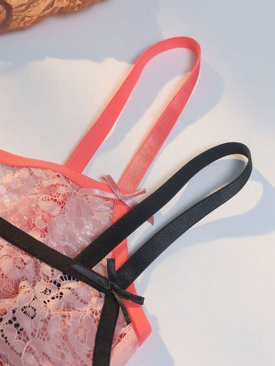 Conjunto De Lenceria De Encaje Para Mujer De 4 Piezas