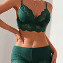 Conjunto De Lenceria Para Mujer Con Encaje Y Tirantes Finos