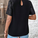 Camisa De Manga Corta Para Mujer Con Dees De Lentejuelas
