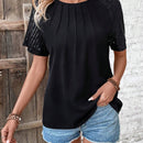 Camisa De Manga Corta Para Mujer Con Dees De Lentejuelas