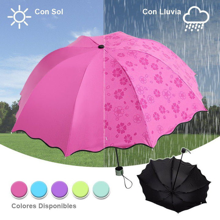 Sombrilla Mágica Cambia Color Agua Protección Filtro UV 034